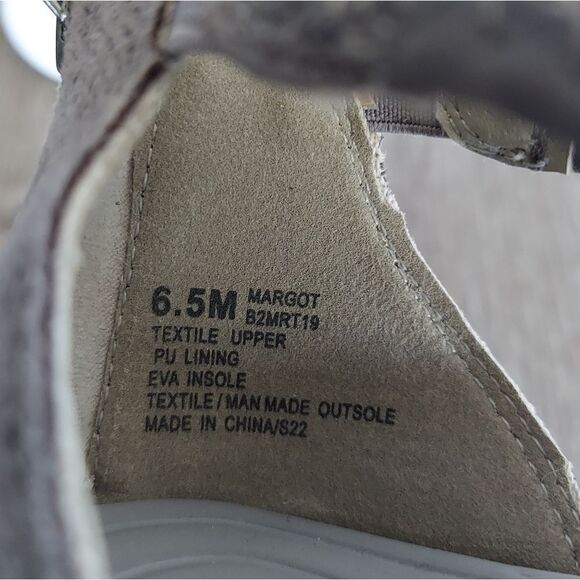 JBU by Jambu Margot Memory Foam Sandal Light Gray Snake Size 6.5 - Picture 9 of 10